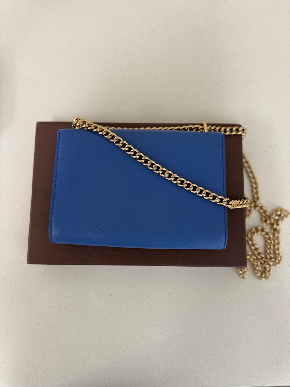 Louis Vuitton Blue Twist MM Shoulder Bag with Gold Hardware PL1176 - Picture 4 of 11